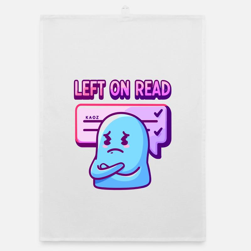 Left on Read Mood Ghost Organic dish towel