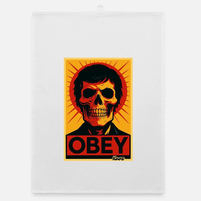 Skull Rays Pop-Art-Poster Organic Geschirrtuch
