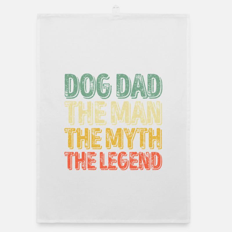Dog Dad Legend Gradient Tee Organic Geschirrtuch