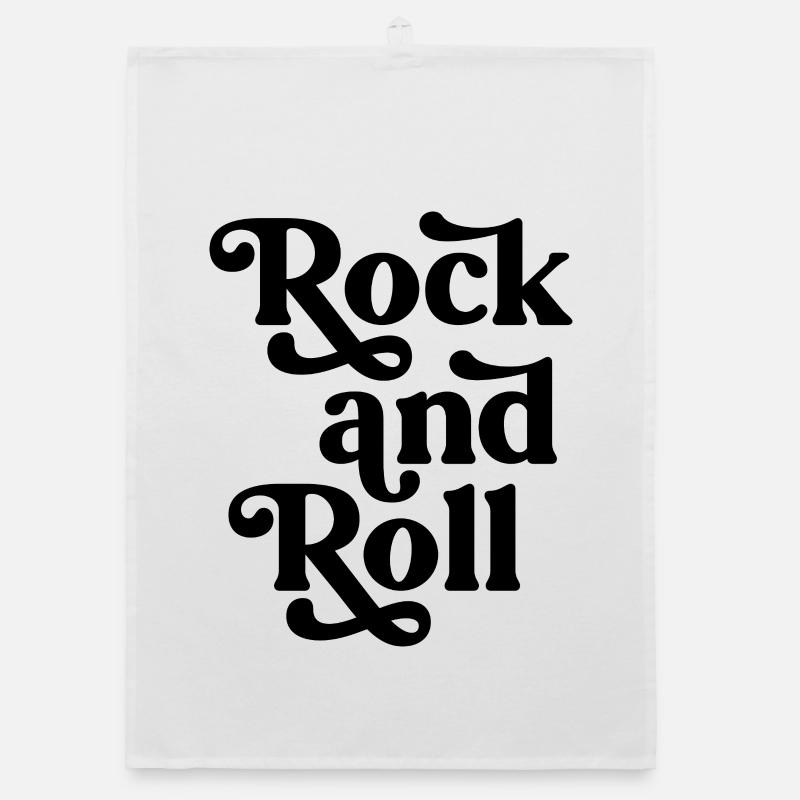 Conception typographique vintage rock and roll Torchon bio