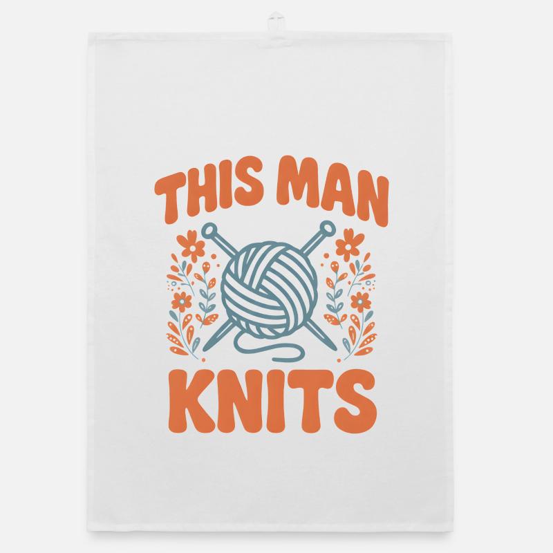 This Man Knits | Men's Wool Needles Organic dish towel