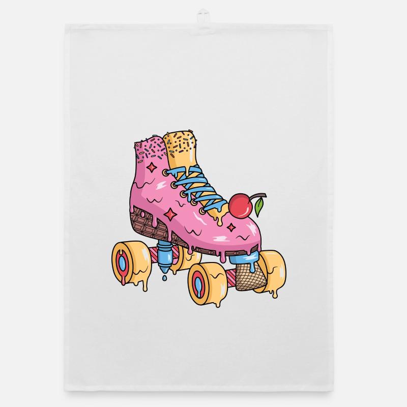 Rollschuhe Eiscreme Roller Skates Rollschuh Organic Geschirrtuch