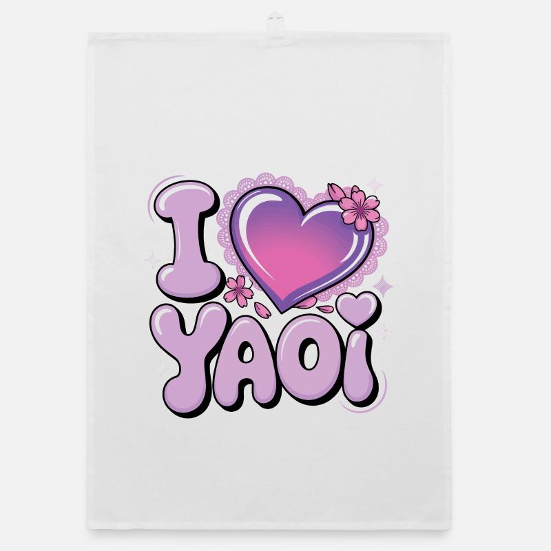 I love yaoi design. Organic dish towel