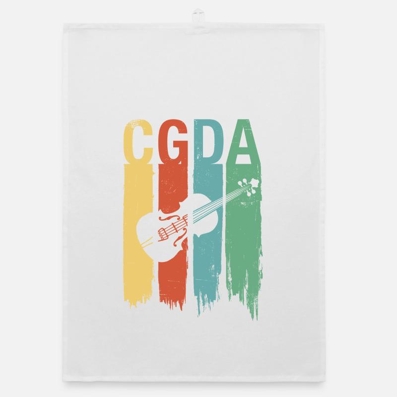 CGDA viola tuning string musician retro Organic dish towel