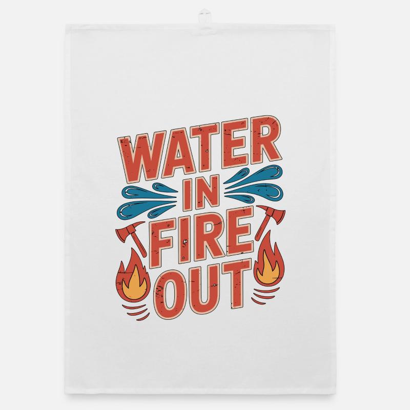 Fire Engineer Water In Fire Out Pump Operator Organic Geschirrtuch