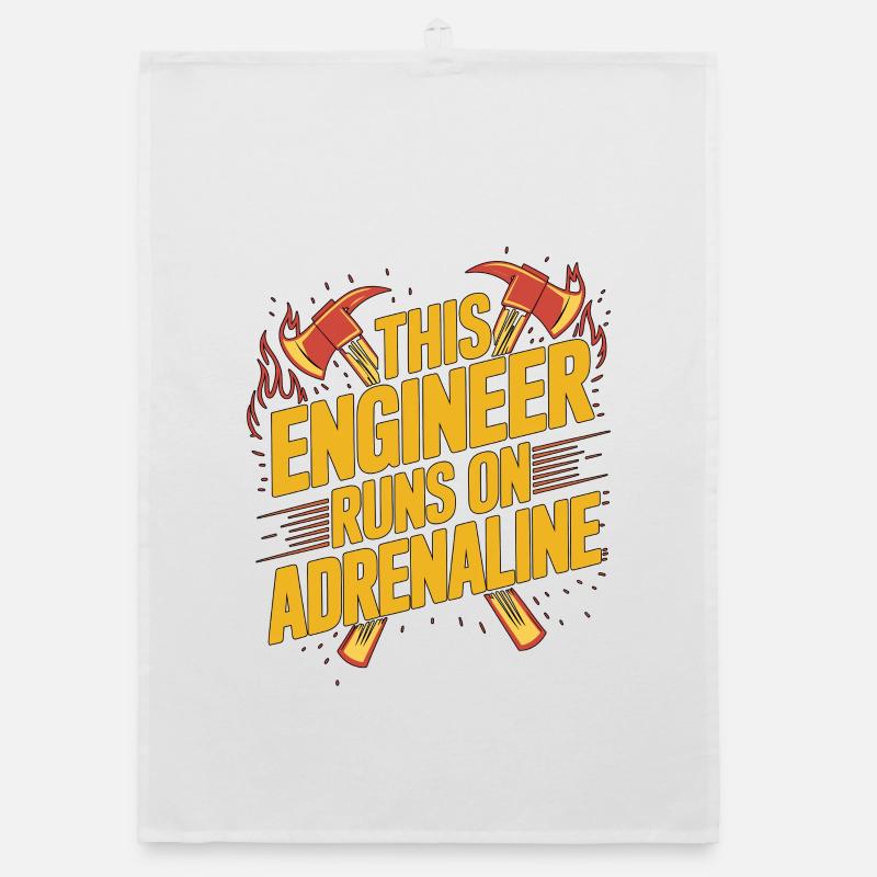 Fire Engineer This Engineer Runs On Fire Officer Organic Geschirrtuch
