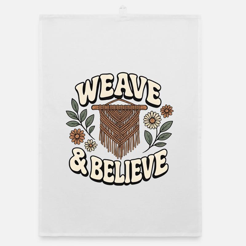 Weben & glauben | Makramee Boho Organic Geschirrtuch