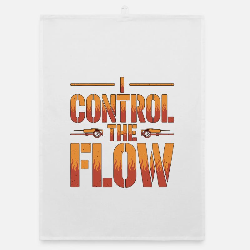 Fire Engineer I Control The Flow Fire Service Organic Geschirrtuch