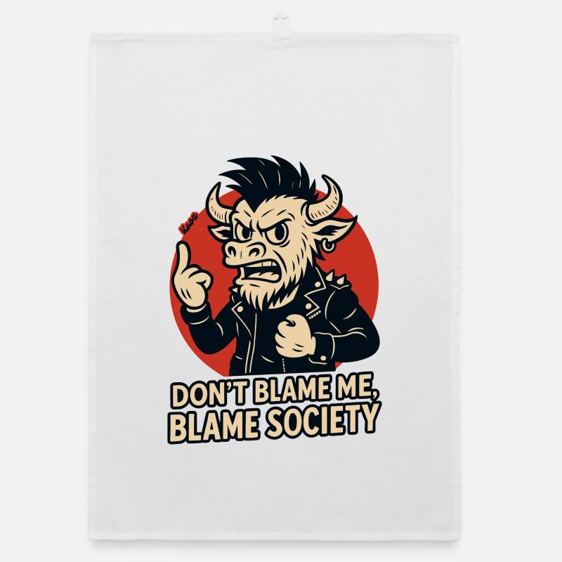 Rogue Bull Punk Attitude Organic dish towel