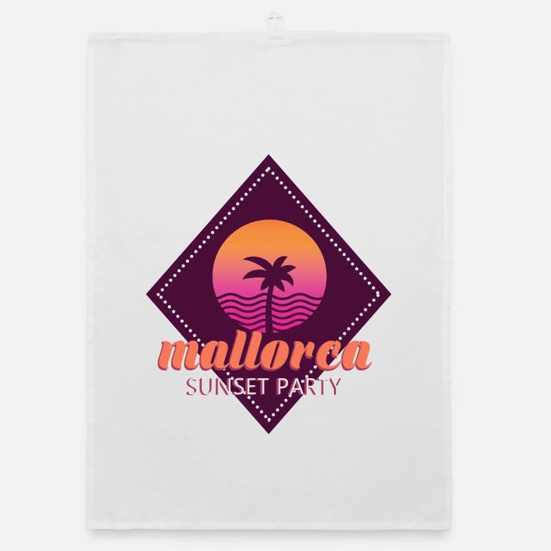 Fête du coucher de soleil de Majorque Torchon bio