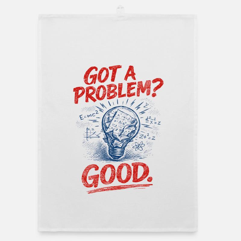 Problem? That's good | Math Teacher Math Humor Organic dish towel