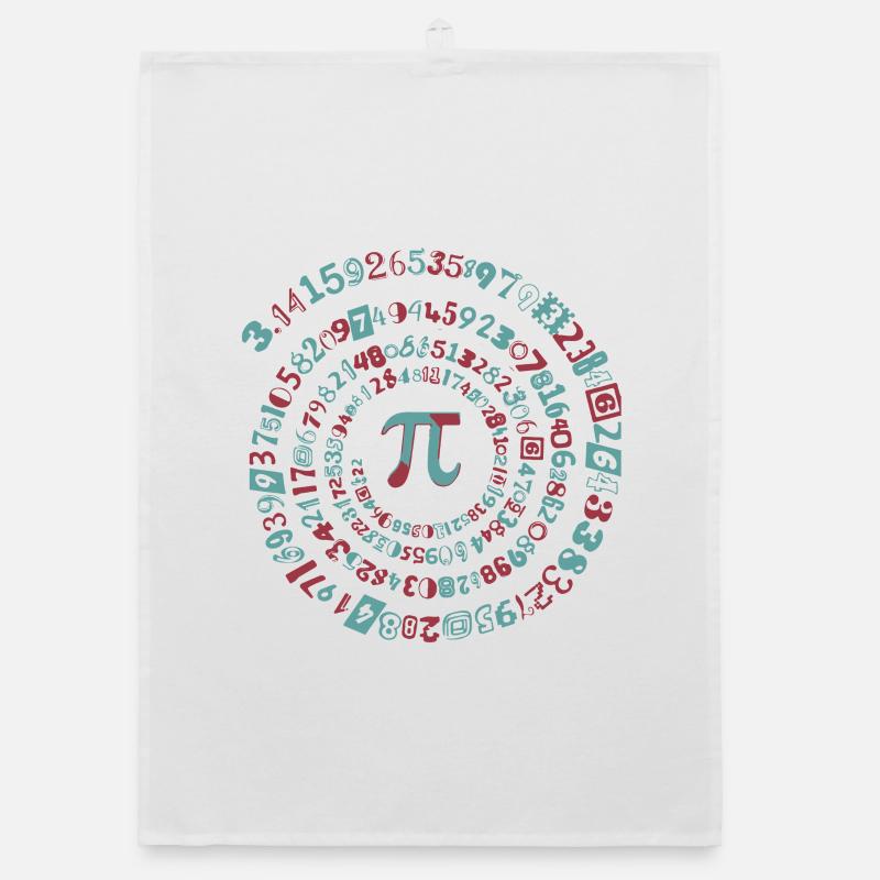 Pi - Mathematik Organic Geschirrtuch