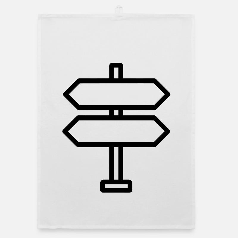 directional sign Organic dish towel