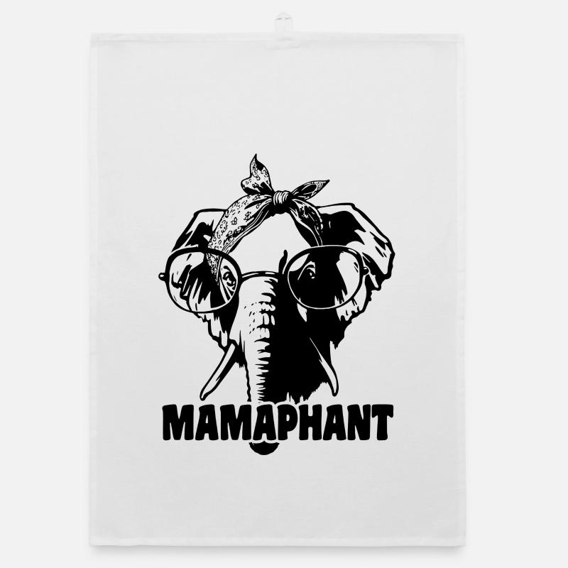 Mamaphant Elefant zum Muttertag Organic Geschirrtuch