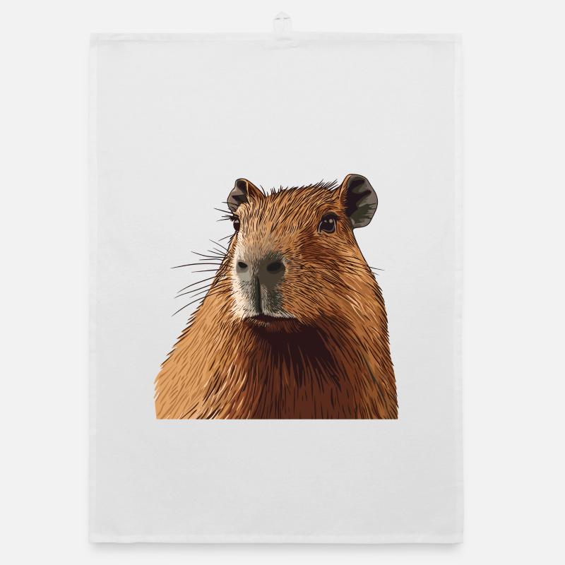 Portrait câlin de Capybara Torchon bio