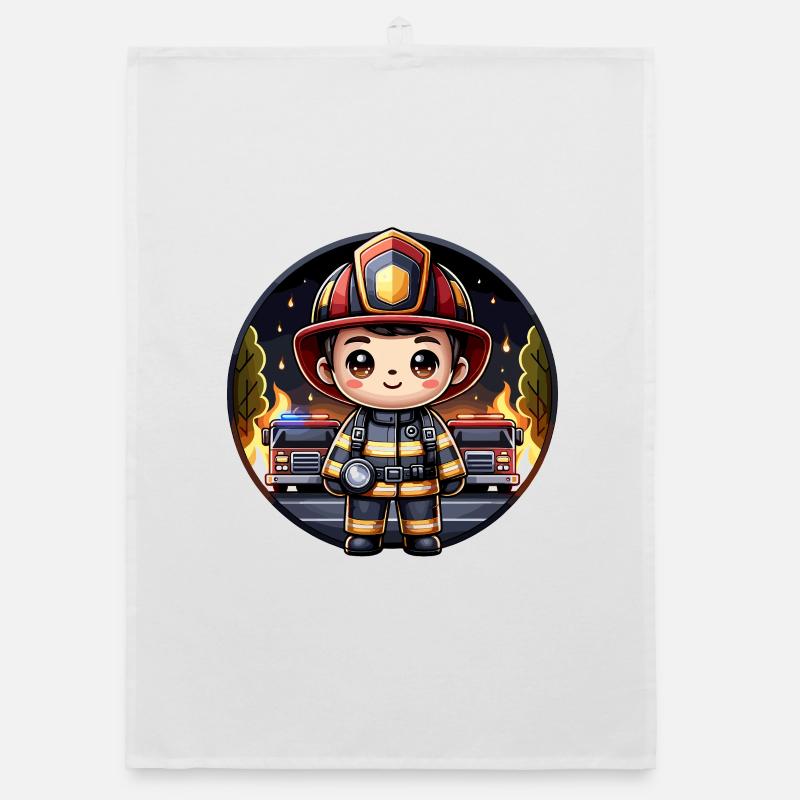 Pompier de la brigade d’incendie Torchon bio