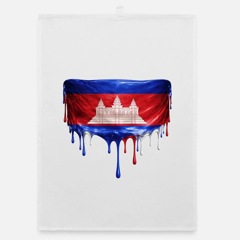 Drapeau de largage d’Angkor Wat Torchon bio