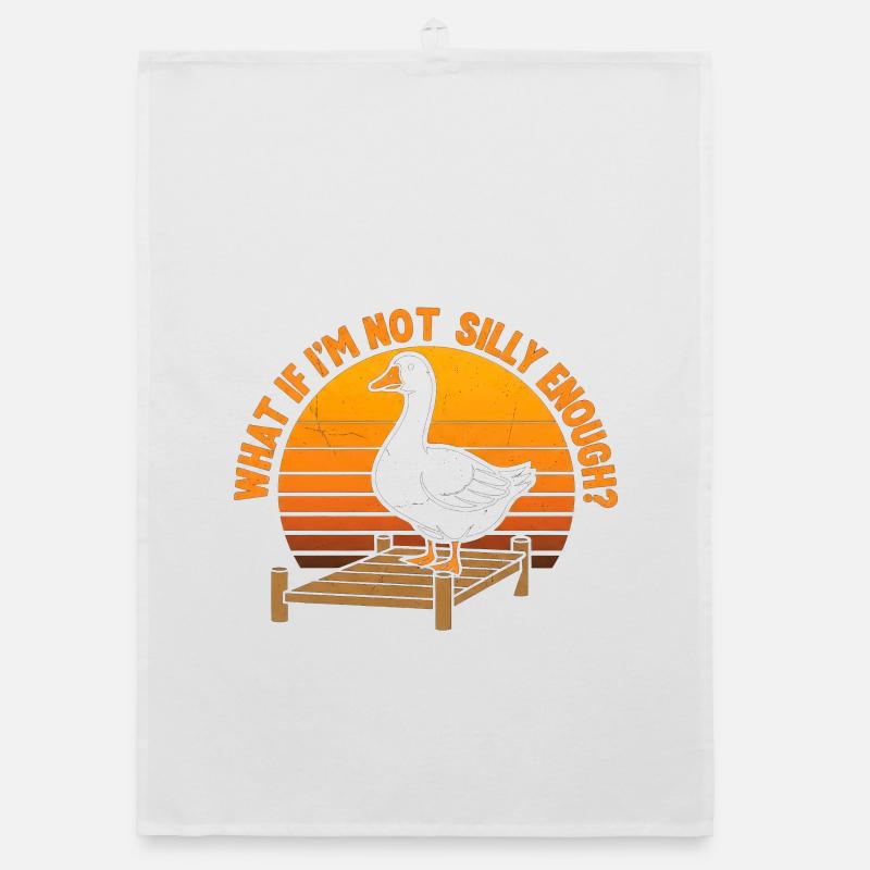 Not silly enough? Ducks Sunset Organic dish towel
