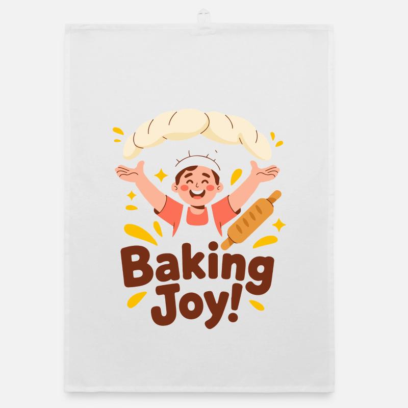 Chef de dessins animés Baking Joy Torchon bio