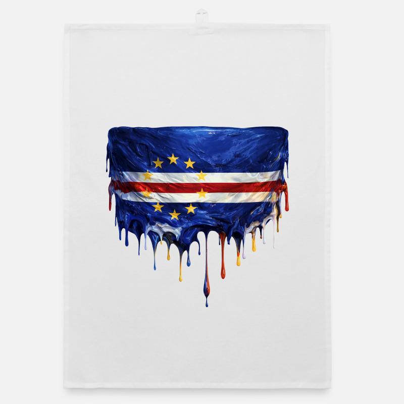 Art de drapeaux dégoulinants du Cap-Vert Torchon bio