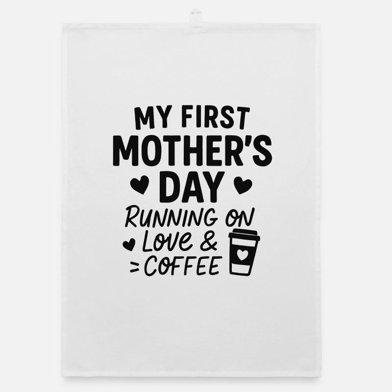 Erster Muttertag Humor Mama Geschenkidee Familie Organic Geschirrtuch