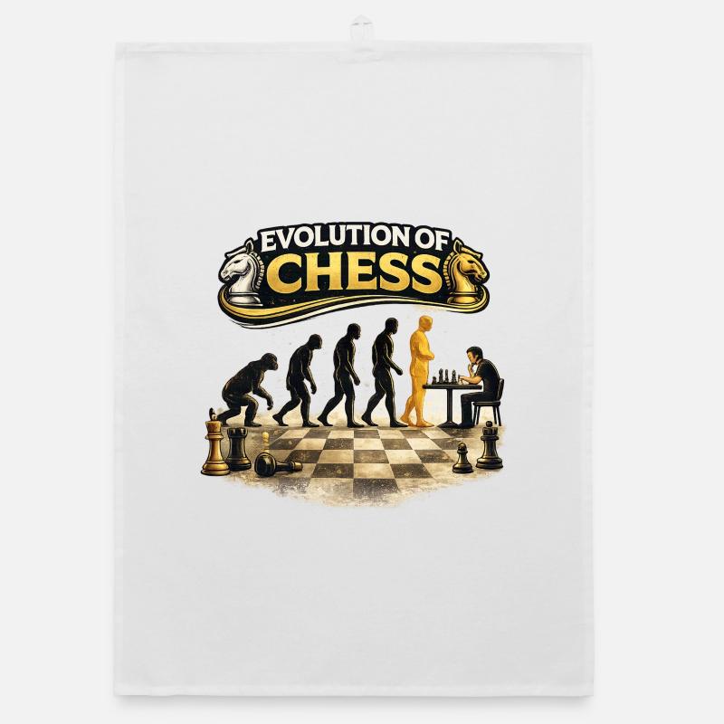 Evolution of chess Organic dish towel