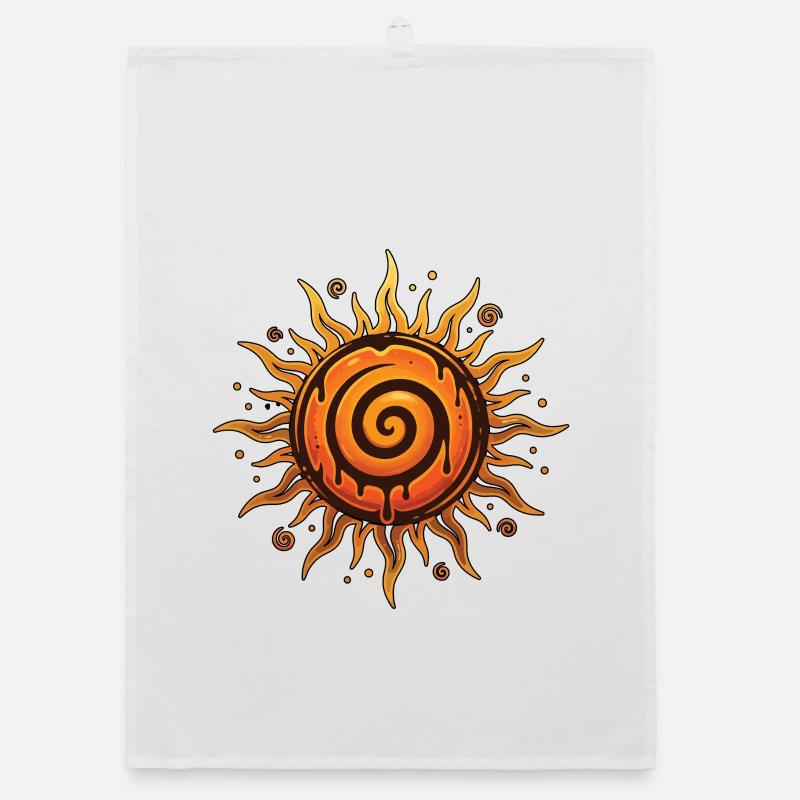 Litha Pagan Summer Solstice Midsummer Midsommar Organic dish towel