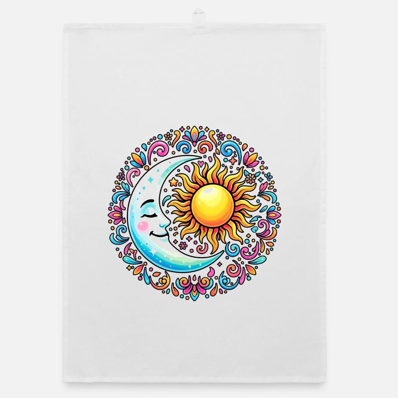 Litha Pagan Summer Solstice Midsummer Midsommar Organic dish towel