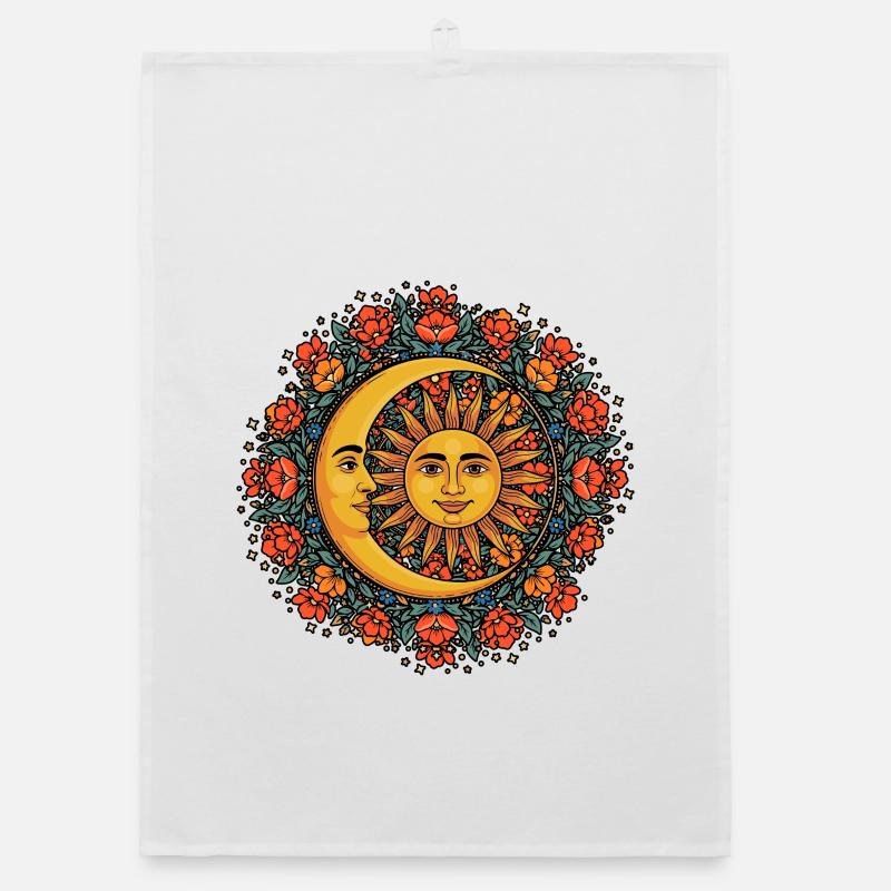 Litha Pagan Summer Solstice Midsummer Midsommar Organic dish towel