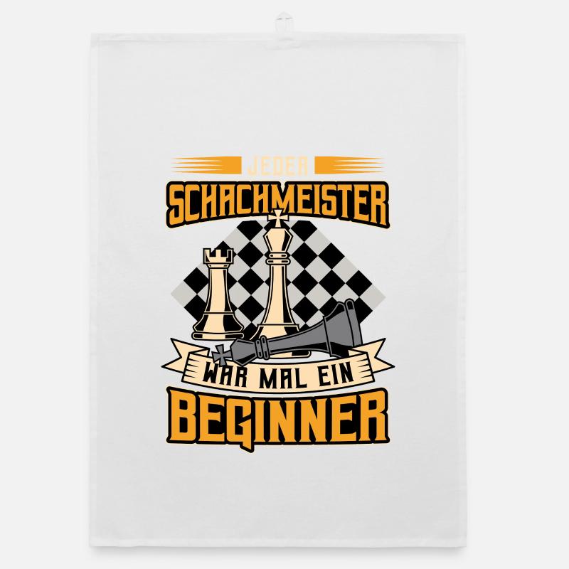 Every chess master was once a beginner / chess Organic dish towel