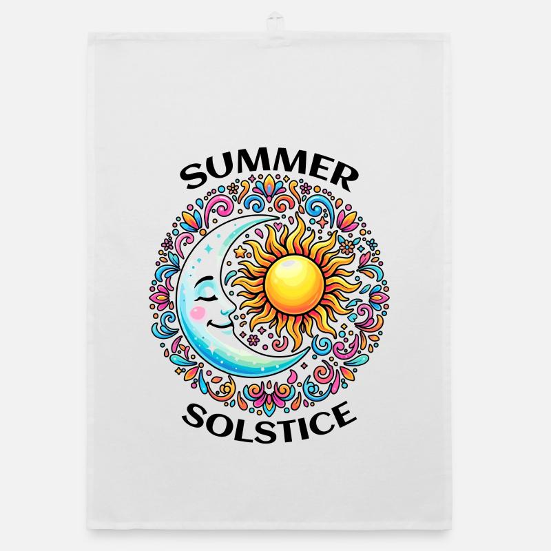 Litha Pagan Solstice d’été Midsommar Torchon bio