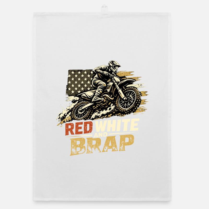 Red White Brap Organic Geschirrtuch