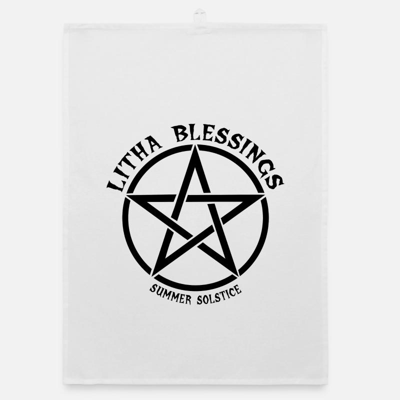 Litha Pagan Solstice d’été Midsommar Torchon bio