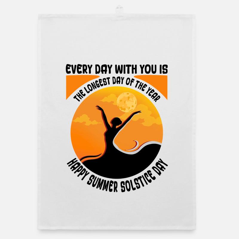 Litha Pagan Summer Solstice Midsummer Midsommar Organic dish towel