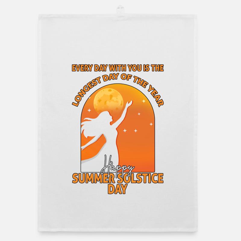 Litha Pagan Solstice d’été Midsommar Torchon bio