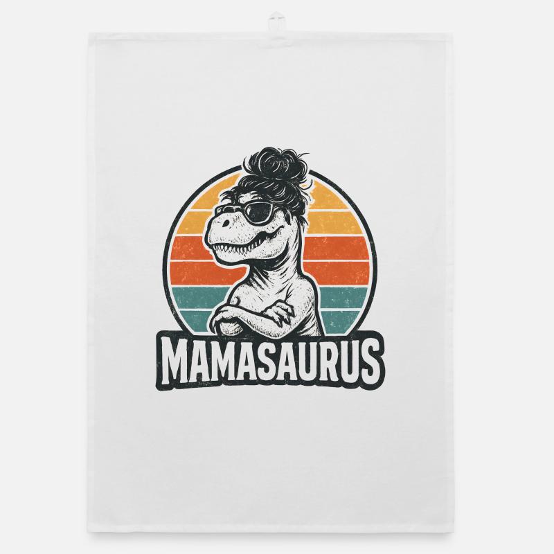 Mamasaurus Mama Mutter Geschenkidee Humor Lustig Organic Geschirrtuch