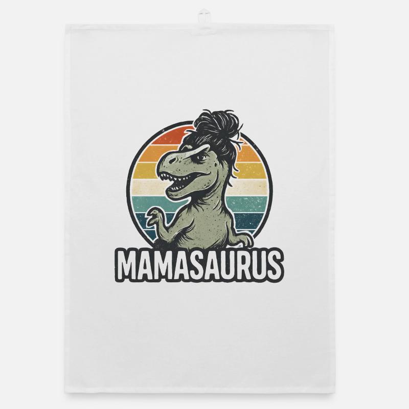 Mamasaurus Mama Mutter Geschenkidee Humor Lustig Organic Geschirrtuch