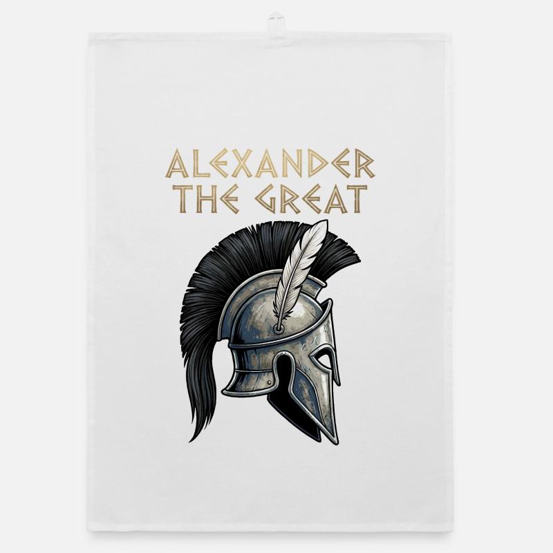 Alexander der Große Kriegerhelm Organic Geschirrtuch