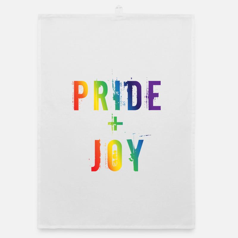 Conception typographique LGBTQ arc-en-ciel Pride Joy Torchon bio