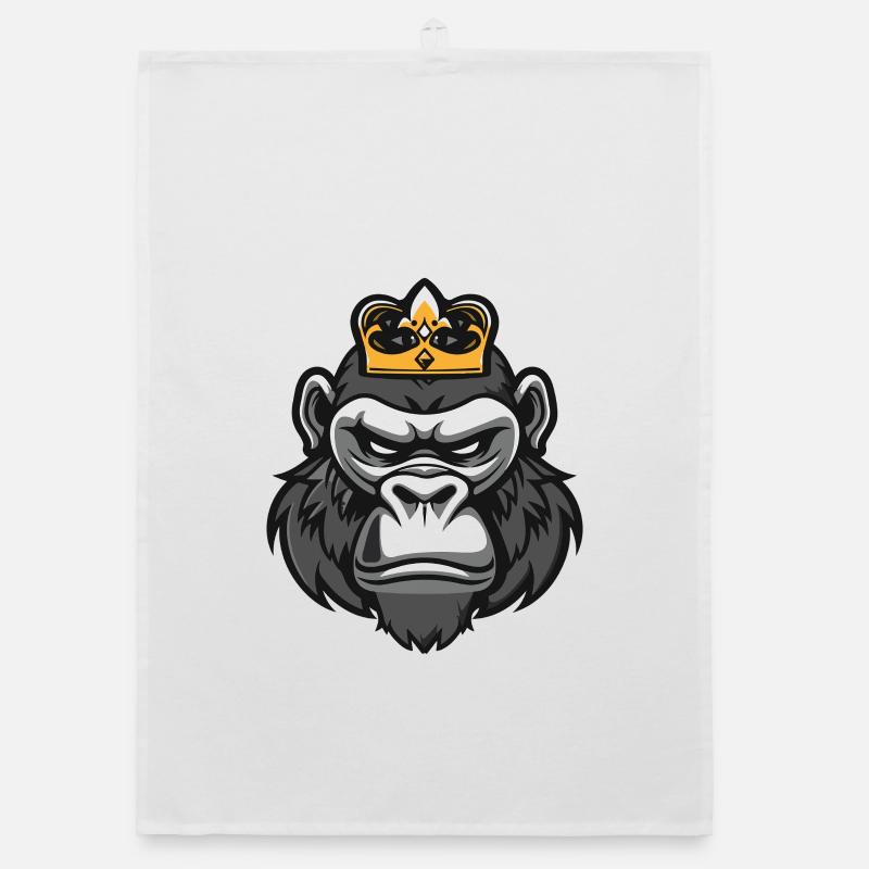 Gorilla Head Crown Organic dish towel
