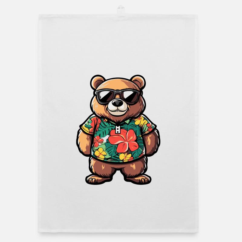 Vacances de Bear Comic Torchon bio