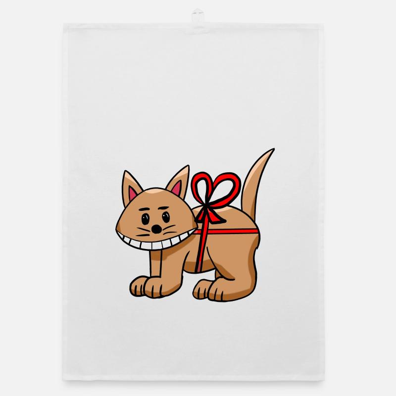 Funny Cat Birthday Cat Child Organic dish towel