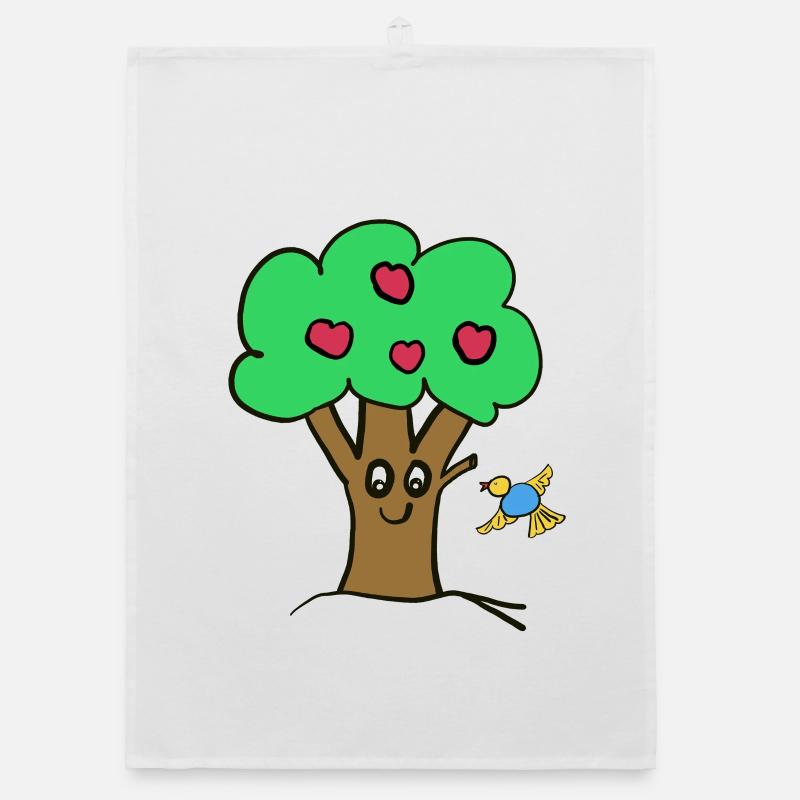 Pommier Arbre Oiseau de la nature Torchon bio