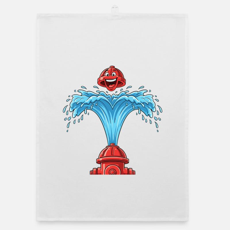 Heart bubbles from hydrant Organic dish towel