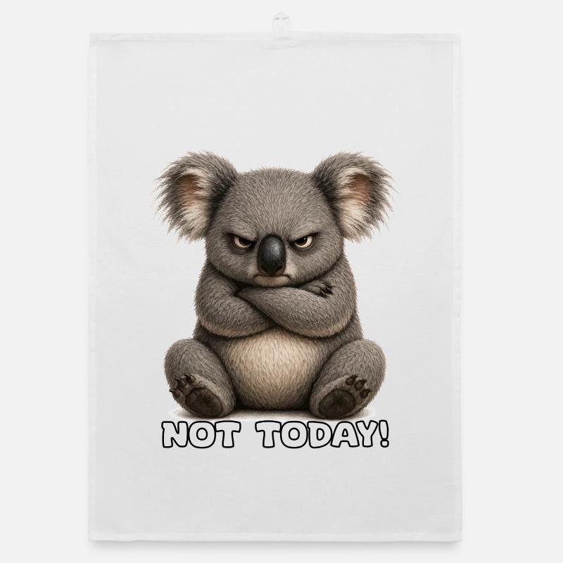 Grumpy Koala – Not Today Organic dish towel