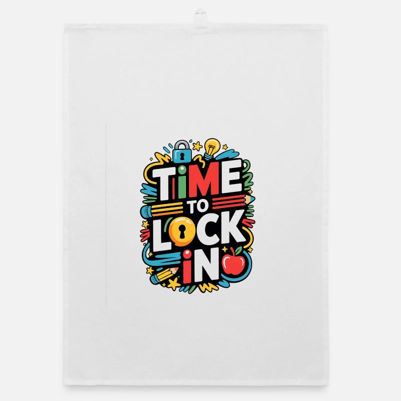 Time to Lock in Test Day Teachers Testing Day  Organic dish towel