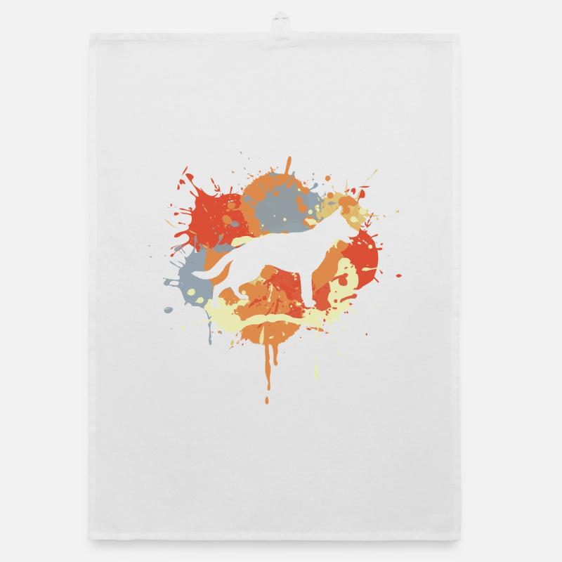 German Shepherd Graffiti Organic dish towel