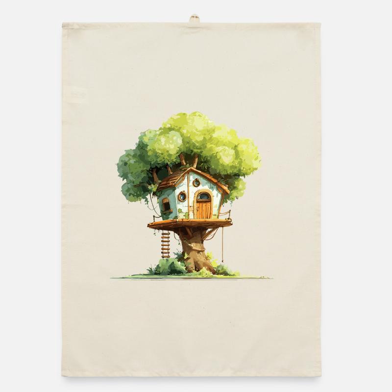 Treehouse in the canopy Organic dish towel