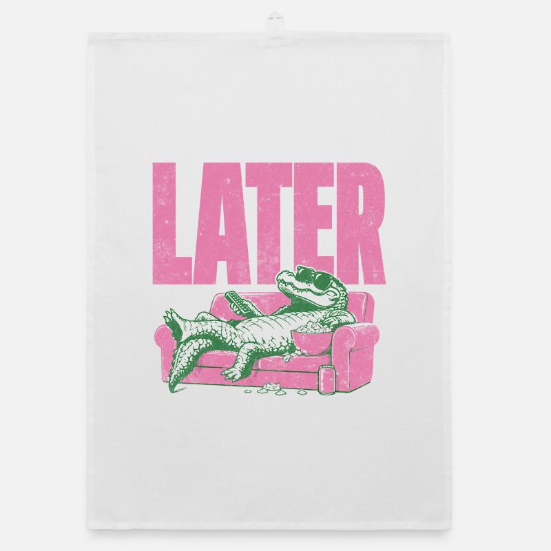 LATER Alligator Lounge Organic Geschirrtuch