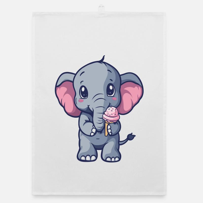 Petit Ami de la Glace Éléphant Torchon bio